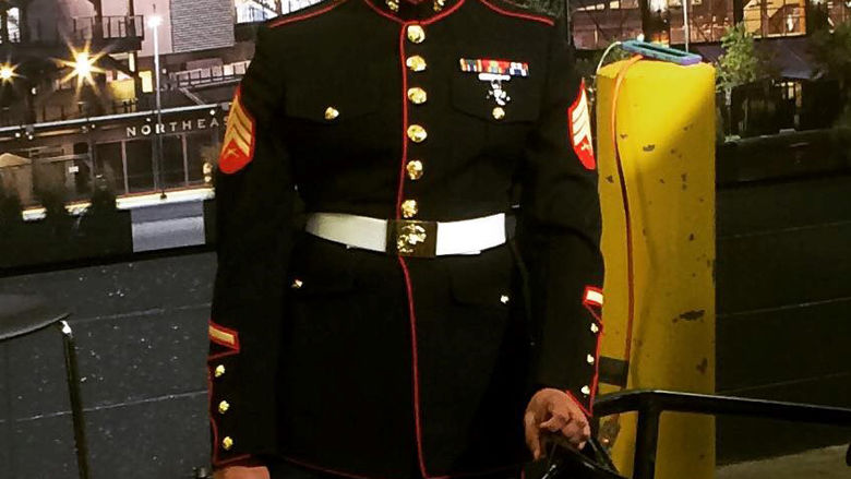Penn State Great Valley student Tahseen Firoz in Marines uniform