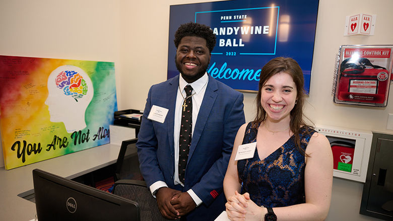 Students greeting guests at 2022 Brandywine Ball
