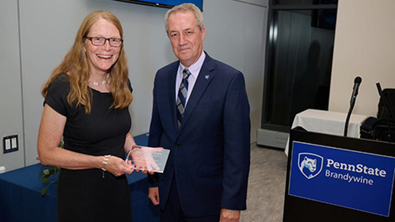 Tylor Arboretum accepting award