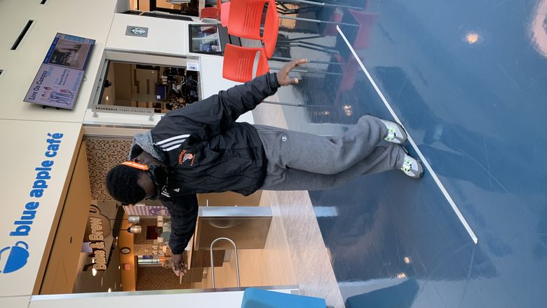 Student participating in "Under the Influence" activity.