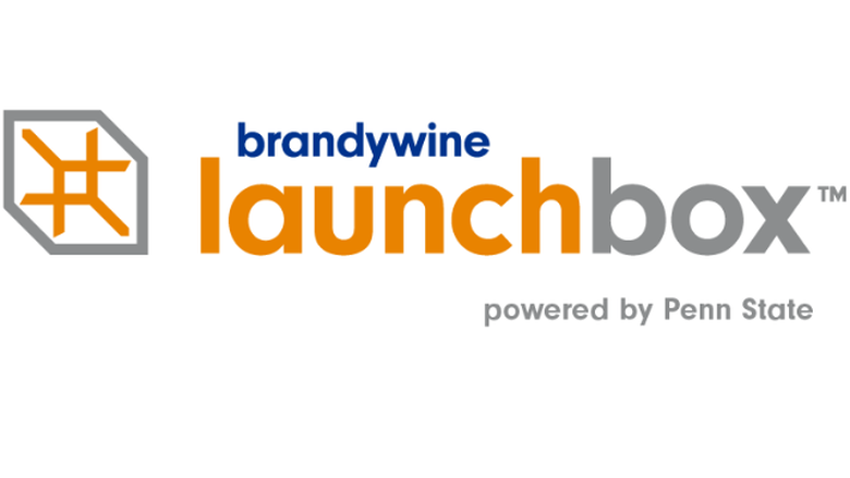 The Brandywine Launchbox logo including blue, orange and gray text