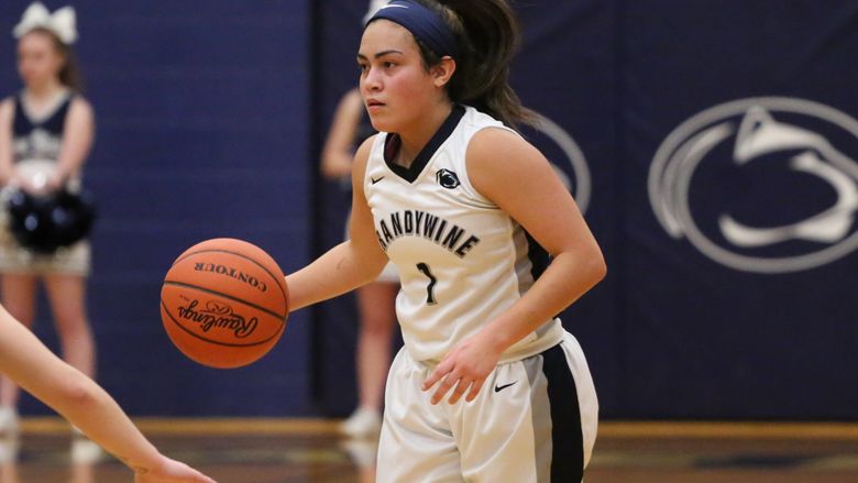 Penn State Brandywine's all-time leading scorer, Nikki Velez