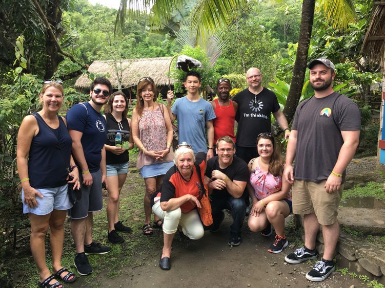 Penn State Brandywine students and faculty in Martinique.  