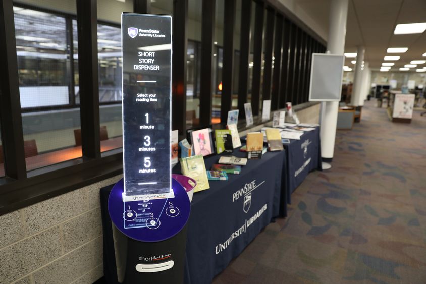 Short-story dispenser at Penn State Brandywine