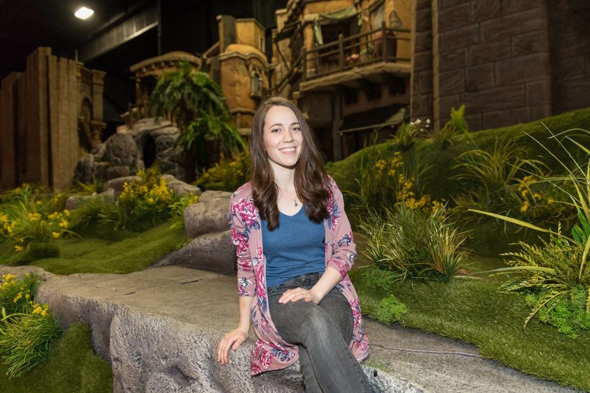 Penn State graduate Haleigh Swansen at at Sight and Sound Theatres in Lancaster.