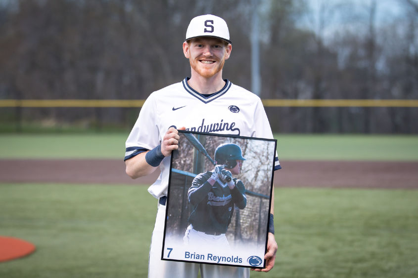 Brian Reynolds at Brandywine Baseball's senior night.