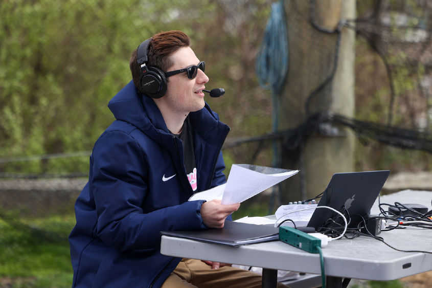 hunter strafaci on air for Brandywine's baseball team