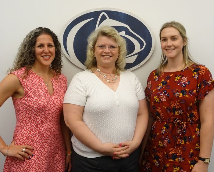 Penn State Brandywine's new alumni society board members Meaghan Daly, Kristine Dick and Kristen Falcone.