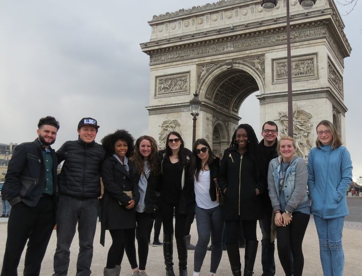 Penn State students in Paris