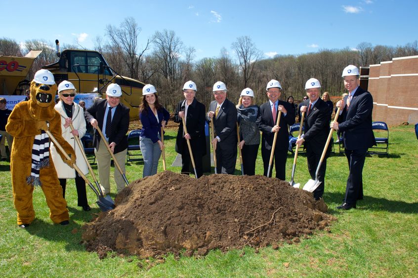 Campus leaders break ground