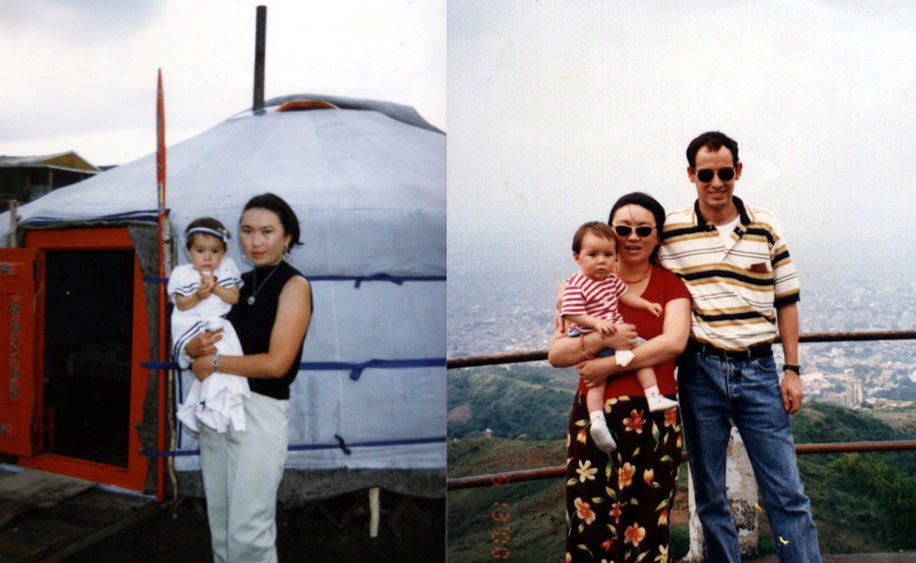 Isabela Carlos Alberto as a baby with her parents.