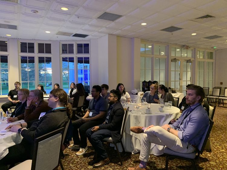 students sitting at tables