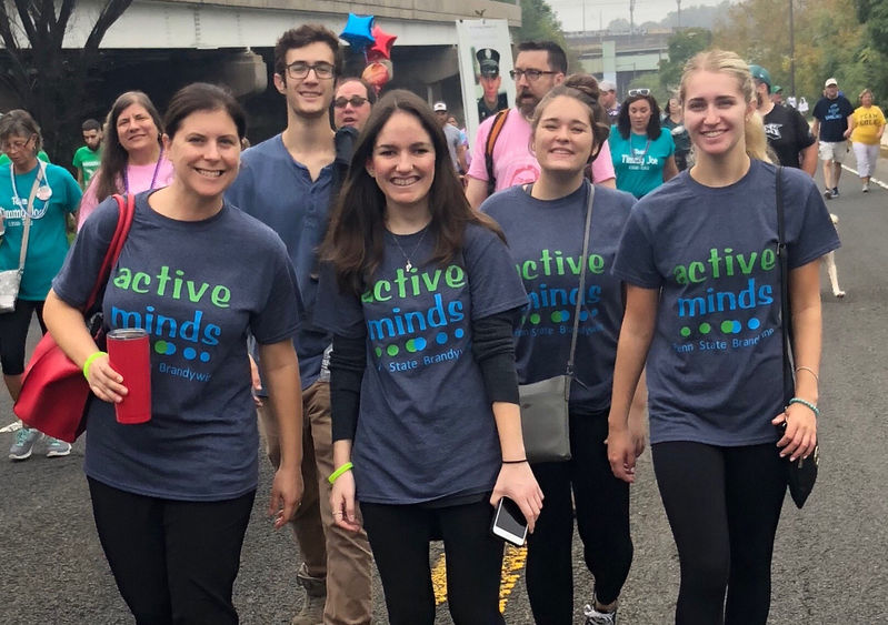 Members of Penn State Brandywine's Active Minds Club 