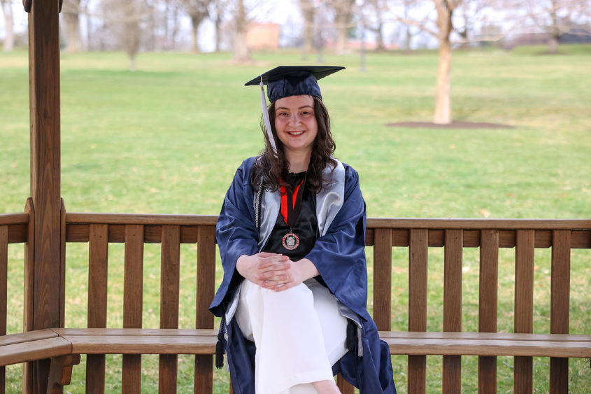 Kaitlyn Pio wearing cap and gown