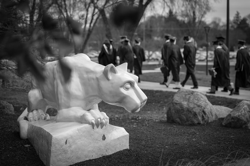 Penn State Brandywine's Lion Shrine.