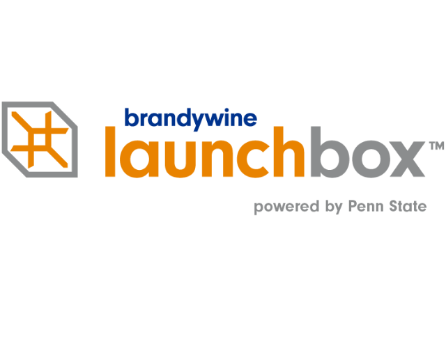 The Brandywine Launchbox logo including blue, orange and gray text