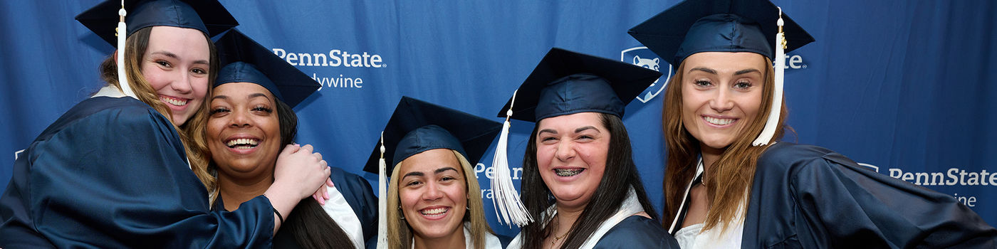 Students graduation Penn State Brandywine