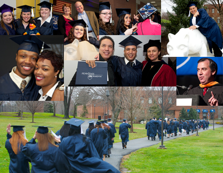 students, faculty, parents at Commencement