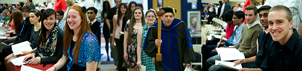 students and faculty at the program