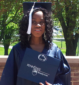 Sophia Obinyan in her cap and gown
