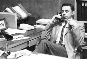 John Vairo at his desk at the Chester campu